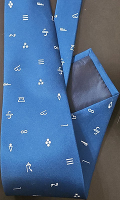 Blue AMS Tie with Weather Map Symbols