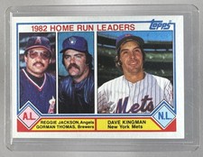 Jackson Thomas Kingman 1983 Topps #702 1982 Home Run League Leaders