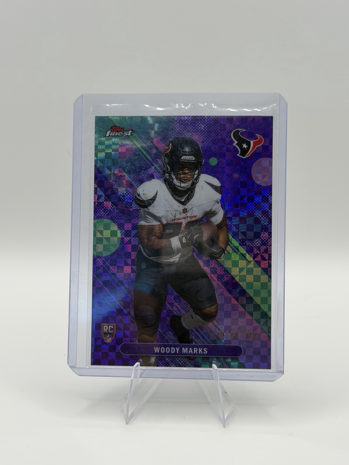 Woody Marks Topps Finest #20 Purple Geometric