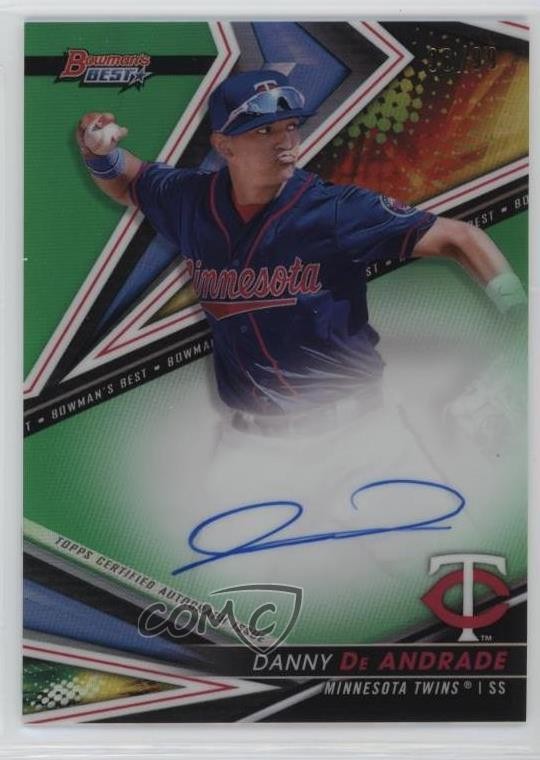 2022 Bowman's Best of Green Refractor 36/99 Danny De Andrade #B22-DD Auto 0tk7
