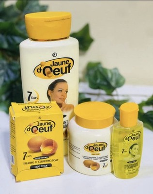 Jaune d'Oeuf Treating & Clarifying Set with Egg Yolk Soap, Cream & Oil