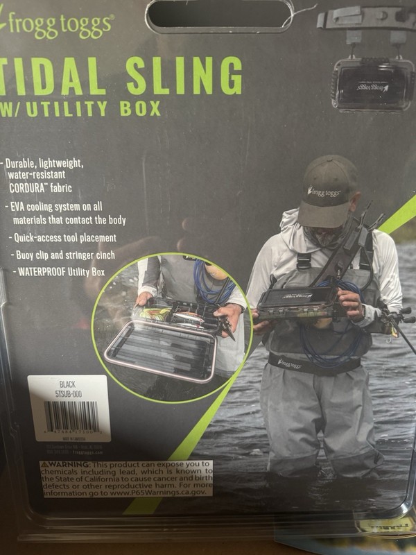 FROGG TOGGS Tidal Sling Fishing Wading Belt for Quick Tackle One Size, Black 