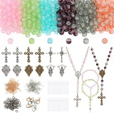 BINRANHS Catholic Rosary Making Kit for Adults Kids,DIY Wedding Colorful