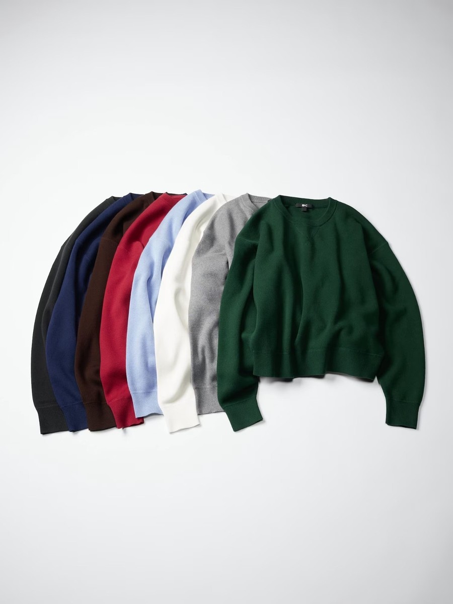 Uniqlo C Smooth Cotton Crew Neck Sweater 11 colors 481673 AW New
