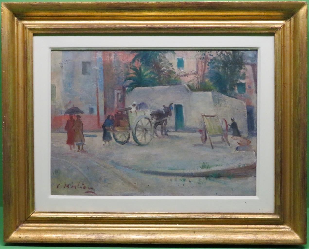 CONTARDO BARBIERI (1900-1966) Italian impressionist painting MILAN Italy