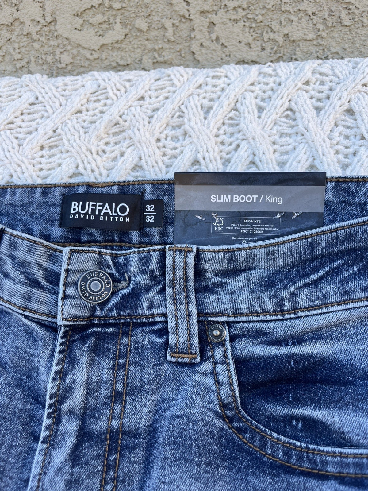 S 32x32 Slim Boot King Medium Wash Jeans Stretch M0004