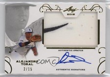 2016 Leaf Trinity Patch Gold 2/15 Alejandro Toral #PA-AT1 Patch Auto nd3