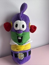VTG CR Gibson Larry Boy Cucumber Beanie Plush Veggie Tales Stuffed Toy 14  