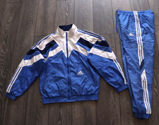 ADIDAS VINTAGE FULL TRACKSUIT 90'S JACKET TOP PANTS MULTICOLOR SIZE D4 SMALL