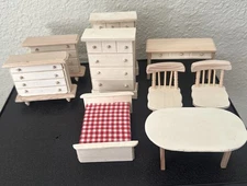 Doll House Furniture By Greenbrier International Natural Wood Miniature
