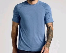 True Classic Men's Active Mesh SS Crew Neck Tee Fiord Blue SiE 2XL