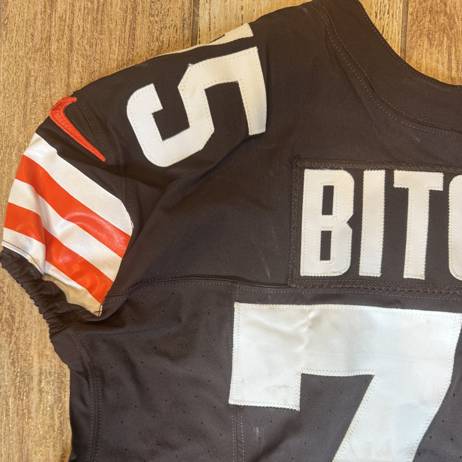 Joel Bitonio GAME WORN 10/27/24💪PHOTO MATCHED📸Cleveland Browns Nike NFL Jersey view 8