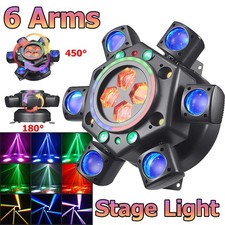 6 Arms Stage Light LED Moving Head Beam Light Bee Eye Laser DJ Disco Party Club