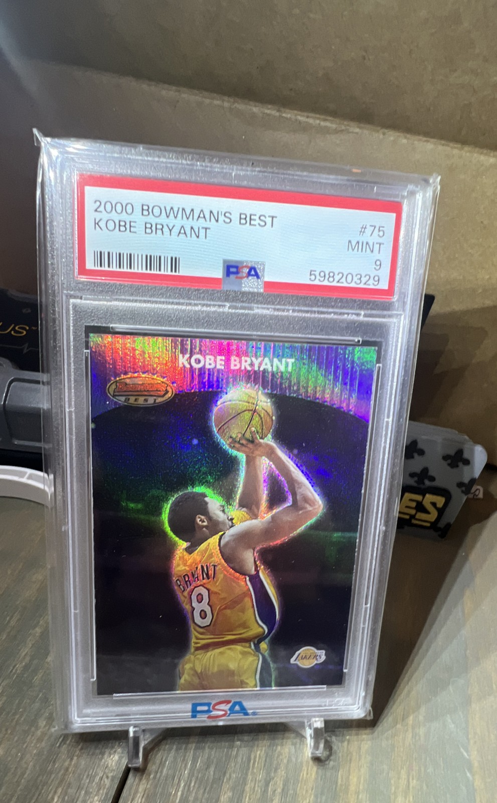 2000-01 Bowman's Best - Kobe Bryant #75 🔥🔥📈🐍 PSA 9 view 3