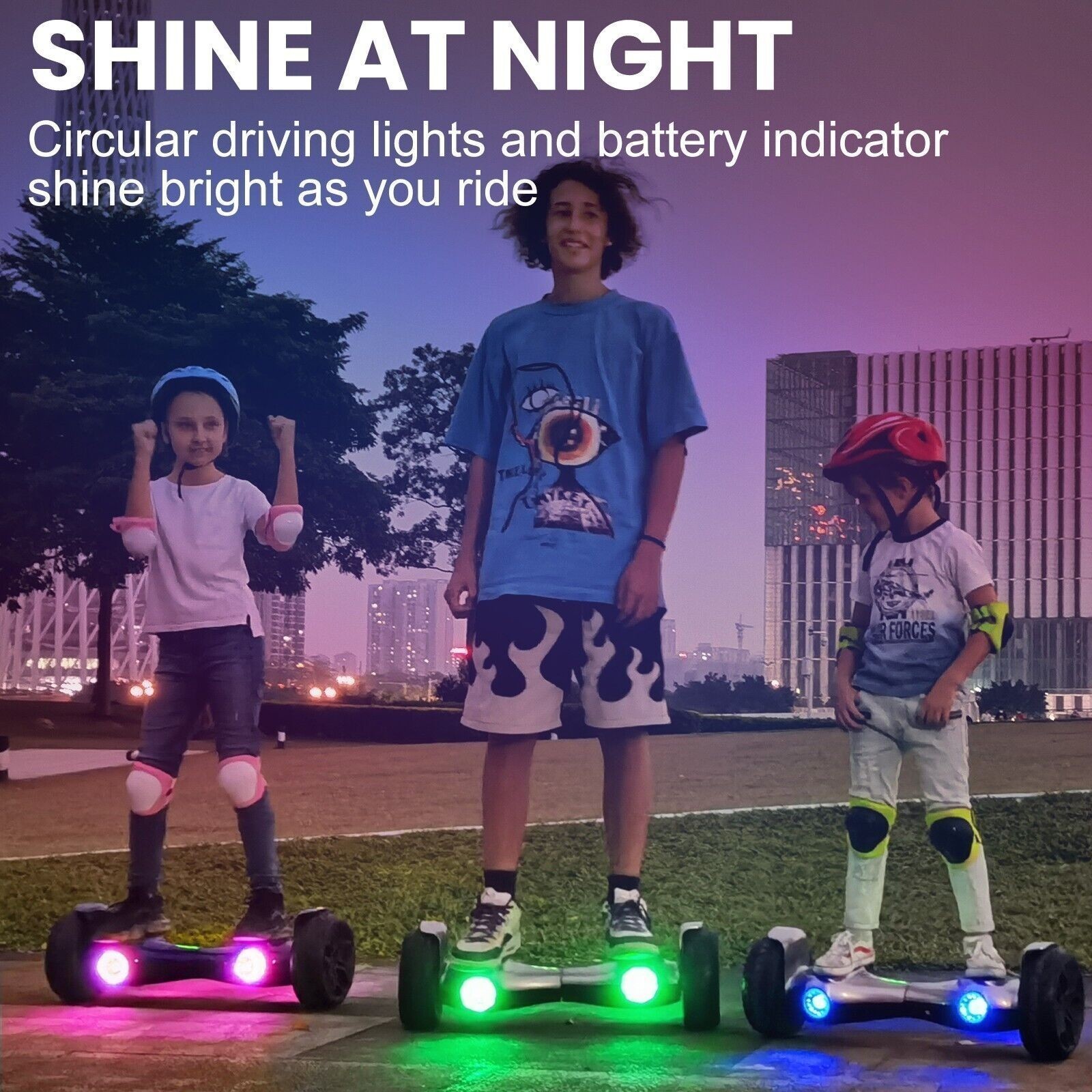 8.5'' Off Road Hoverboard LED light Bluetooth Self-Balancing 7.5Mph 400W 8YR+