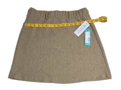 Margaret M Women s Size Medium Camel A-Line Knit Mini Skirt Made in Canada