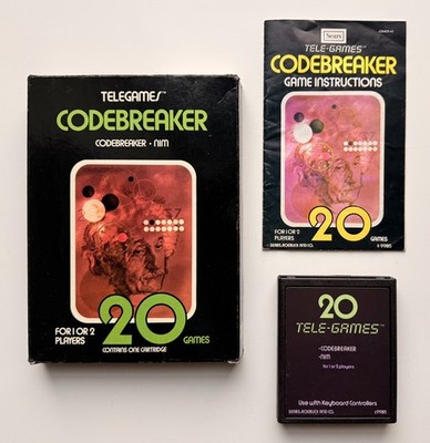 Atari 2600 Spiel -- Codebreaker -- von Telegames in OVP CIB NTSC funktioniert