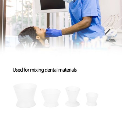 4pcs Professional Dental Laboratory Mixing Cup Silikon Dentalmaterialien Mix CHP