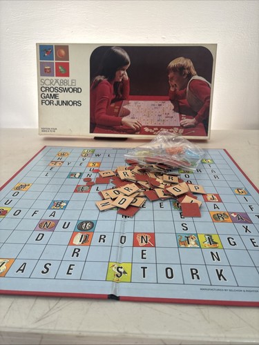Gioco Crociverba Scarabeo Vintage 1975 per Junior 4° Edizione S&R Completo e Raro - Foto 1 di 4