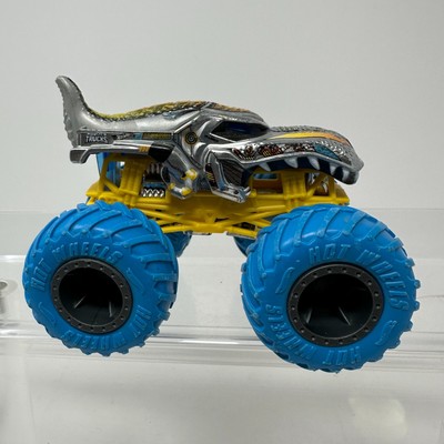 Hot Wheels Monster Jam Beast Bashers Mega Wrex Diecast Silver Truck Toy Vehicle