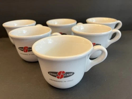 Essse Caffe Ceramic Coffee Mug Vintage Rare Set Of 6 Perfect For Espresso
