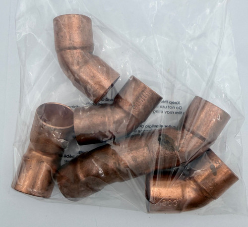 NIBCO 1" Copper 45 Degree Elbows Sweat x Sweat CxC Lot of 6