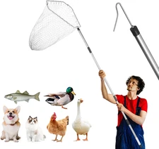 Chicken net Catcher, Chicken coop Accessories, 75 -inch Thickened Stainless Stee