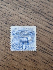 U.S. 1869 3¢ Locomotive stamp, Scott #114.