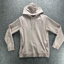 Lululemon Hoodie Womens Small Beige Pullover Sweatshirt Raglan Pockets Logo