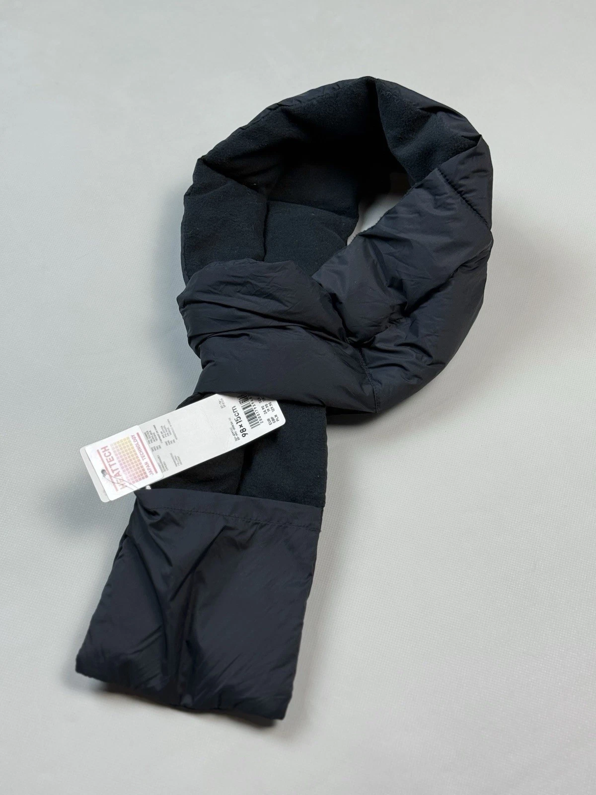 BNWT! Uniqlo Heattech Lined Padded Scarf Size 98X15 Cm Black
