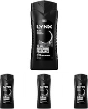 Lynx Black Shower Gel, 500ml (Pack of 4)