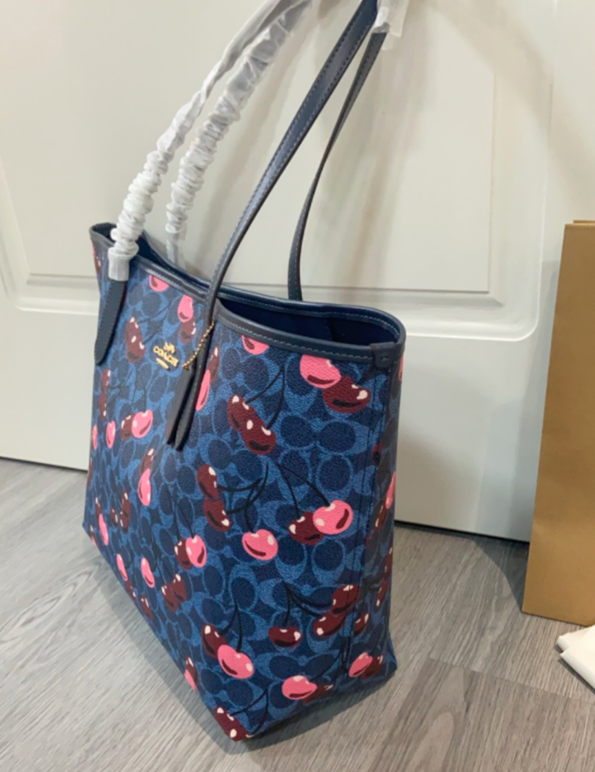 FS! COACH CY691 City Tote Bag Signature Canvas & Leather With