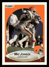 Mike Johnson 1990 Fleer #50 Cleveland Browns FOOTBALL *075
