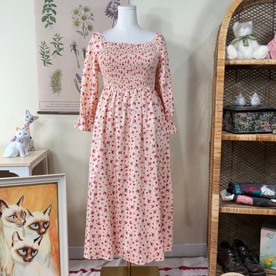 Hyacinth House Floral Fell Smocked Midi Dress Cottage Prairie Romantic Femme S M | eBay Hyacinth House Floral Fell Smocked Midi Dress Cottage Prairie Romantic Femme S M | eBay