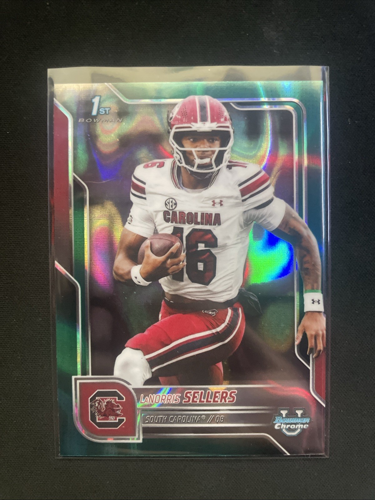 2025 Bowman University Chrome - LaNorris Sellers #168 Teal Lava Refractor (RC)