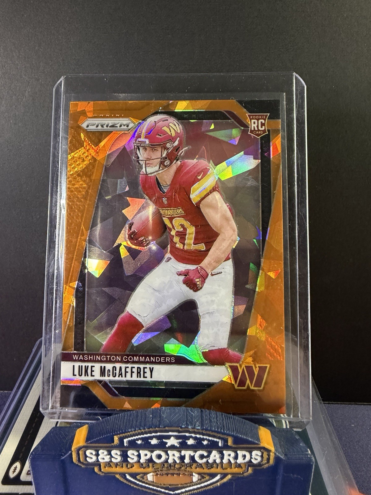 2024 Panini Prizm - Rookies Luke McCaffrey #367 Orange Ice Prizm (RC)