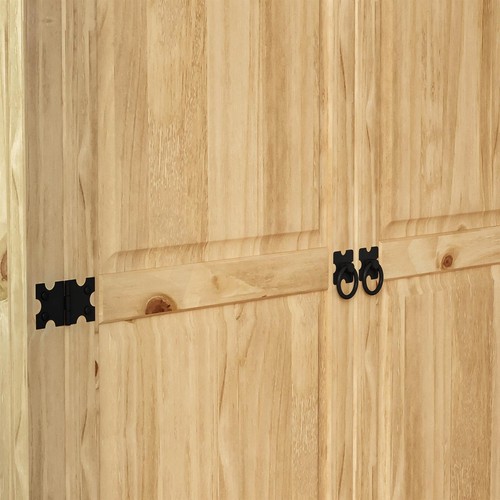 Corona 3 Door Wardrobe Mexican Solid Pine Wood Clothes Storage Bedroom Furniture - Picture 6 of 8