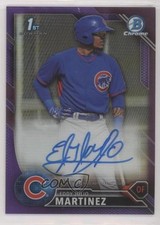 2016 Bowman Chrome Prospects Purple Refractor /250 Eddy Julio Martinez Auto g1z