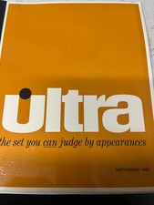 BRITISH RADIO CORP ULTRA 6000 SERIES TV,RADI0,STEREOGRAM CATALOGUE SEPT 1967