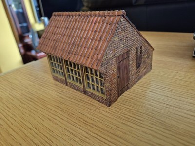 1/35 - Backstein Gebäude Modell Szene - Resin bemalt