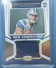 Panini 2023 Certified Mirror Pink #NGJM-12 Luke Schoonmaker /299 Cowboys NFL