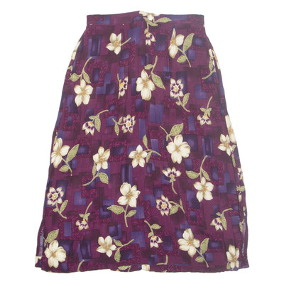 JACLYN SMITH Damen A-Linien Rock Lila Midi Blumen M