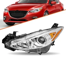 For 2014 2015 2016 Mazda 3 Projector Headlight LH Clear Halogen Left Driver Side