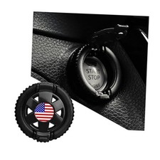 Ameican Flag Car Engine Start Stop Decoration Ring, Vehicle Push Start Black