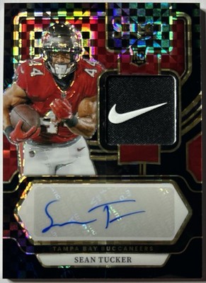 2023 Panini Select Sean Tucker 1/1 Black Prizm RSM Auto Tampa Bay Buccaneers