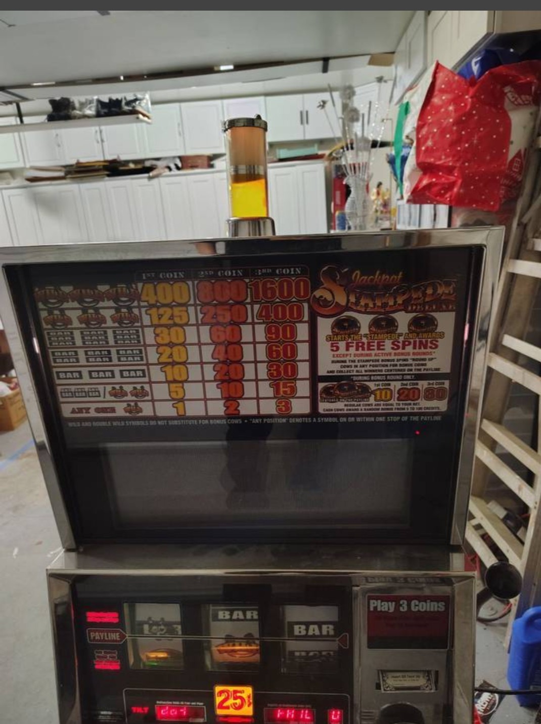 Stampede Plus Slot Machine Quarter Operated Not Working Code