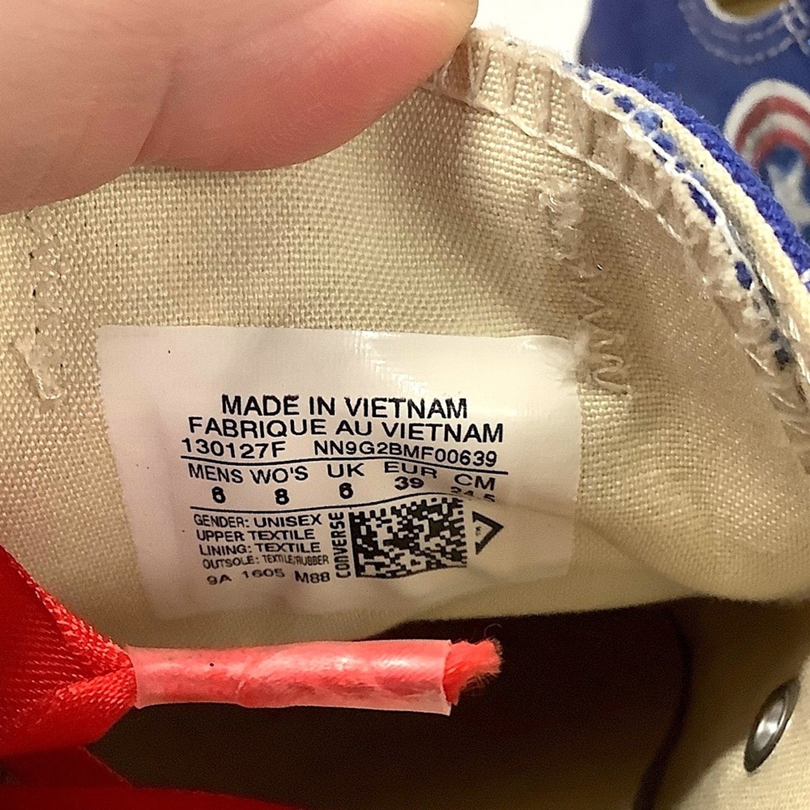 CONVERSE Custom Low Top Sneakers Glitter Swarovski Crystals USA Blue Women 8 thumbnail 9