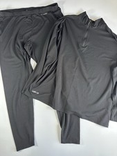 PolarMAX Acclimate Dry Thermals Bottom And 1/4 Zip Top Made In USA Black XXL 2XL