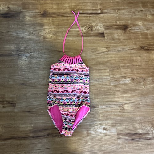 SO GIRLS ONE PIECE BATHING SUIT, MULTI COLORS, SIZE 10 - Picture 1 of 4
