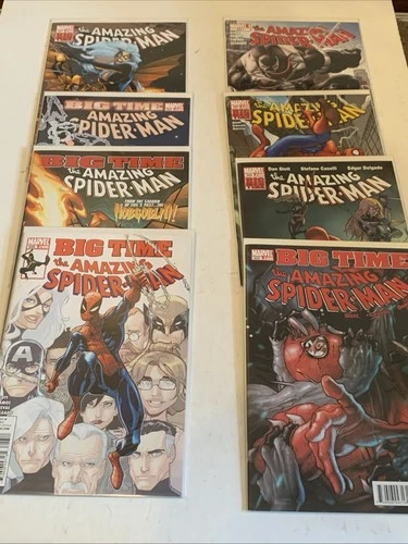 Lot of 8 Amazing Spider-Man #648-654.1 Marvel Big Time 1st App Stealth Suit NM-M